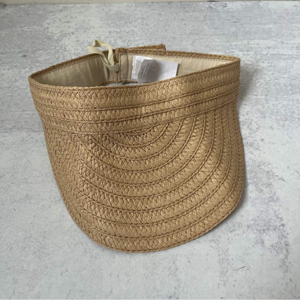 Madewell Braided Straw Visor Beachy Vacation Resortwear